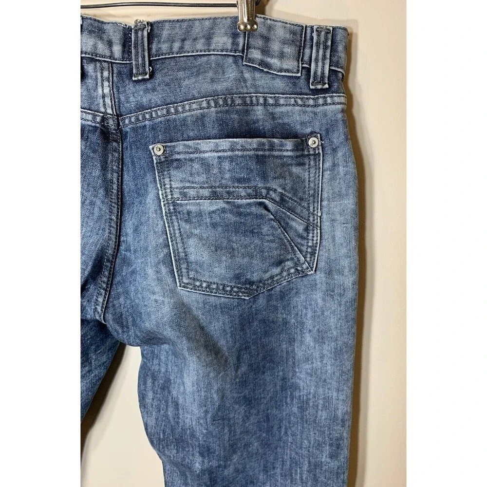 Colours Alexander Julian Jeans Men Blue Straight Leg 38x31‎ Acid Wash